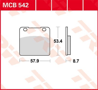 TRW Lucas Scheiben Bremsbelag MCB542