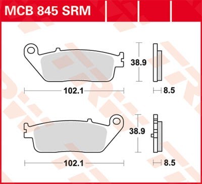 TRW Lucas Scheiben Bremsbelag MCB845SRM