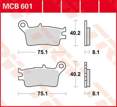 TRW Lucas Scheiben Bremsbelag MCB601