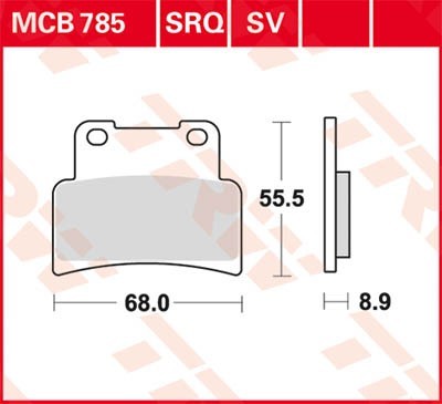 TRW Lucas Scheiben Bremsbelag MCB785SV