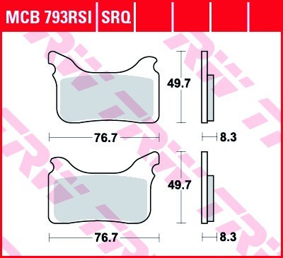 TRW Lucas Scheiben Bremsbelag MCB793RSI