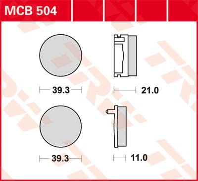 TRW Lucas Scheiben Bremsbelag MCB504