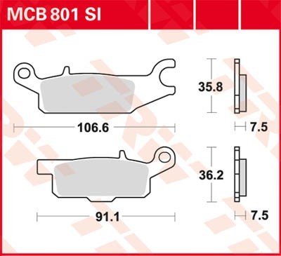 TRW Lucas Scheiben Bremsbelag MCB801SI