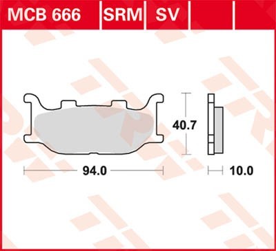 TRW Lucas Scheiben Bremsbelag MCB666