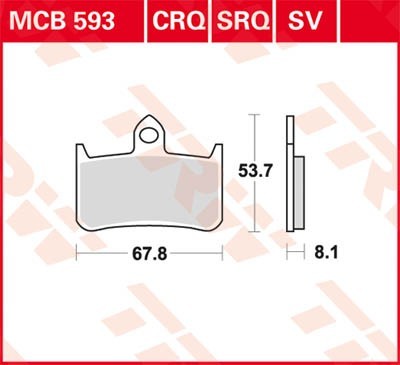 TRW Lucas Scheiben Bremsbelag MCB593SRQ