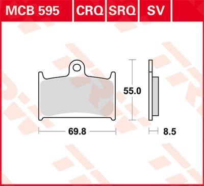 TRW Lucas Scheiben Bremsbelag MCB595SRQ