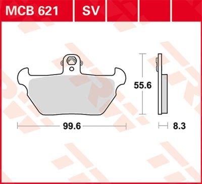 TRW Lucas Scheiben Bremsbelag MCB621SV