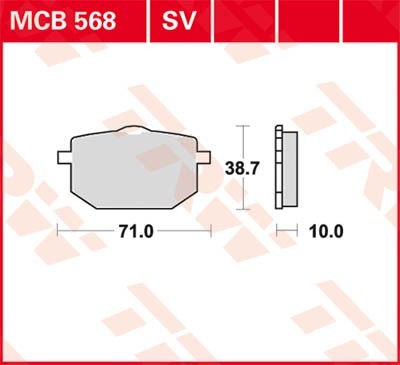 TRW Lucas Scheiben Bremsbelag MCB568SV