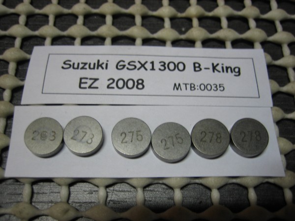 Suzuki GSX 1300 BK B-King Shims 275 Ventile einstellen