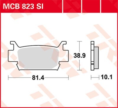 TRW Lucas Scheiben Bremsbelag MCB823SI