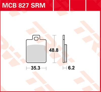 TRW Lucas Scheiben Bremsbelag MCB827SRM