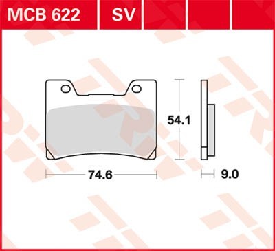 TRW Lucas Scheiben Bremsbelag MCB622SV