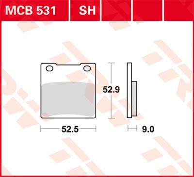 TRW Lucas Scheiben Bremsbelag MCB531SH