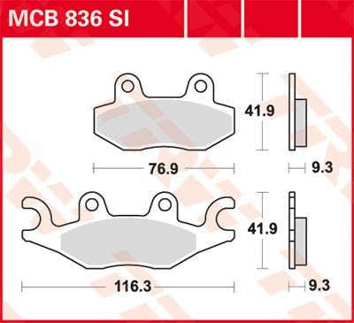 TRW Lucas Scheiben Bremsbelag MCB836SI