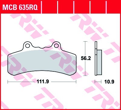 TRW Lucas Scheiben Bremsbelag MCB635RQ