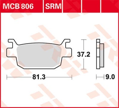 TRW Lucas Scheiben Bremsbelag MCB806