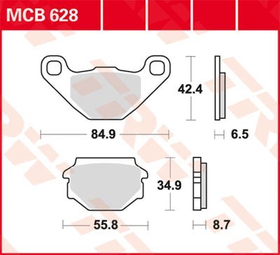 TRW Lucas Scheiben Bremsbelag MCB628