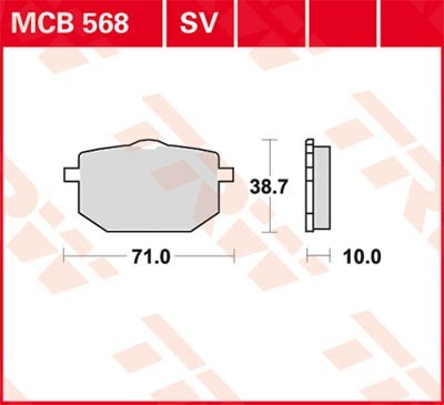 TRW Lucas Scheiben Bremsbelag MCB568