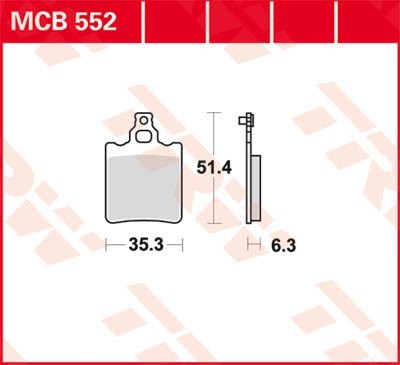 TRW Lucas Scheiben Bremsbelag MCB552