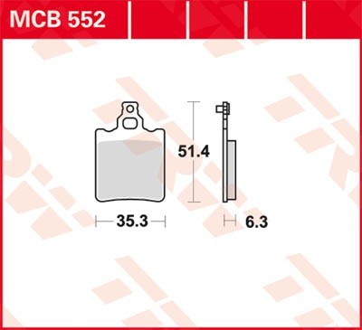 TRW Lucas Scheiben Bremsbelag MCB552