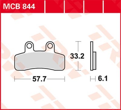 TRW Lucas Scheiben Bremsbelag MCB844