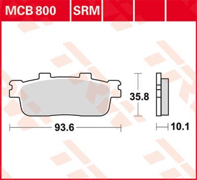 TRW Lucas Scheiben Bremsbelag MCB800SRM