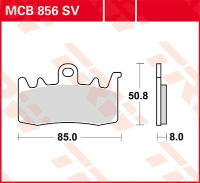 TRW Lucas Scheiben Bremsbelag MCB856SV