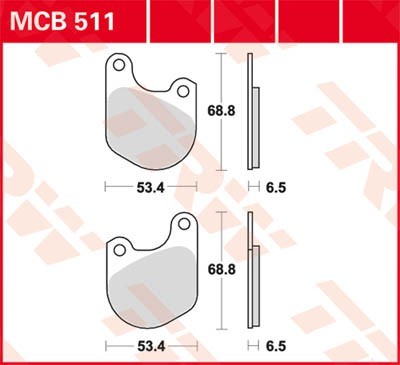 TRW Lucas Scheiben Bremsbelag MCB511