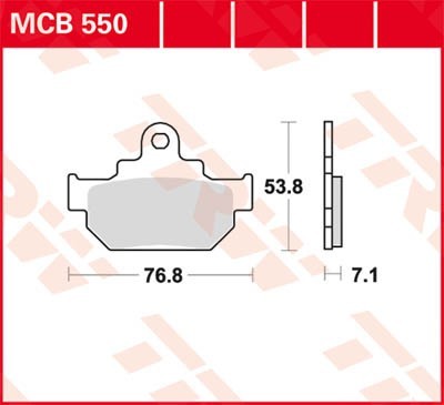 TRW Lucas Scheiben Bremsbelag MCB550