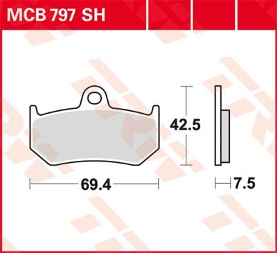 TRW Lucas Scheiben Bremsbelag MCB797SH