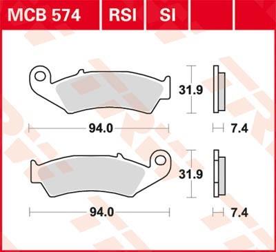 TRW Lucas Scheiben Bremsbelag MCB574RSI