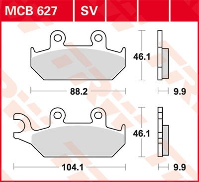 TRW Lucas Scheiben Bremsbelag MCB627