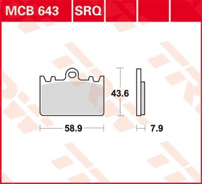 TRW Lucas Scheiben Bremsbelag MCB643