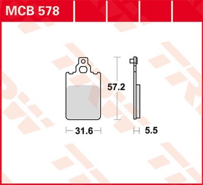 TRW Lucas Scheiben Bremsbelag MCB578