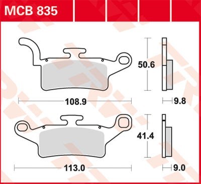 TRW Lucas Scheiben Bremsbelag MCB835