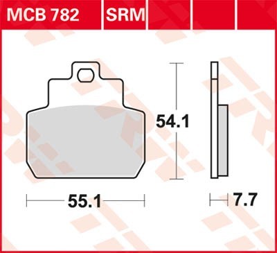 TRW Lucas Scheiben Bremsbelag MCB782