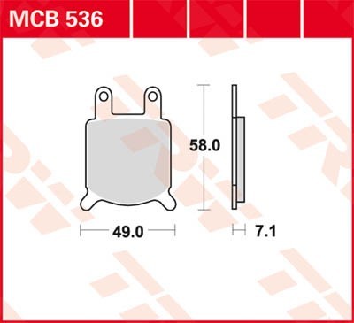 TRW Lucas Scheiben Bremsbelag MCB536