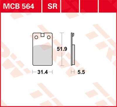 TRW Lucas Scheiben Bremsbelag MCB564SR