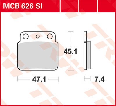 TRW Lucas Scheiben Bremsbelag MCB626SI