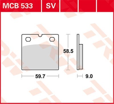 TRW Lucas Scheiben Bremsbelag MCB533SV