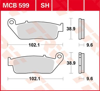 TRW Lucas Scheiben Bremsbelag MCB599SH