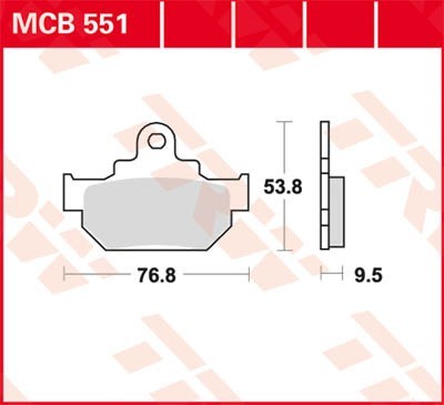 TRW Lucas Scheiben Bremsbelag MCB551