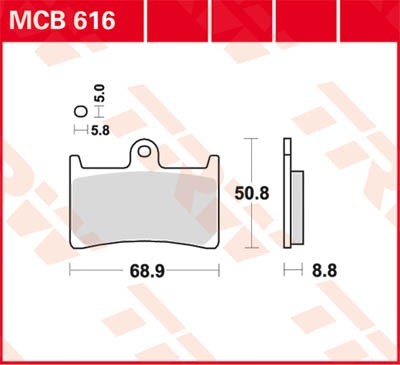 TRW Lucas Scheiben Bremsbelag MCB616