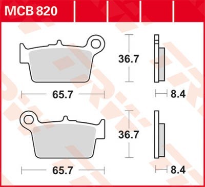 TRW Lucas Scheiben Bremsbelag MCB820