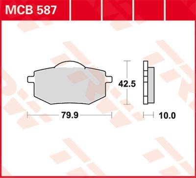 TRW Lucas Scheiben Bremsbelag MCB587