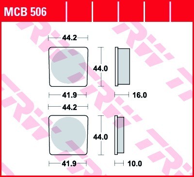 TRW Lucas Scheiben Bremsbelag MCB506