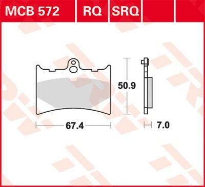 TRW Lucas Scheiben Bremsbelag MCB572SRQ