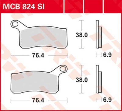 TRW Lucas Scheiben Bremsbelag MCB824SI