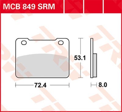 TRW Lucas Scheiben Bremsbelag MCB849SRM