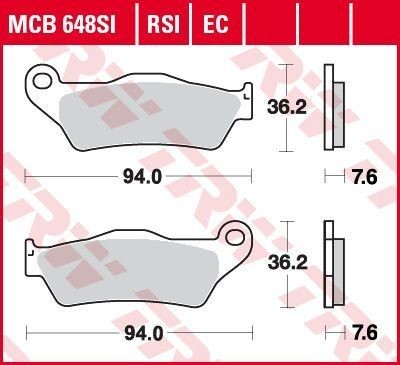 TRW Lucas Scheiben Bremsbelag MCB648RSI